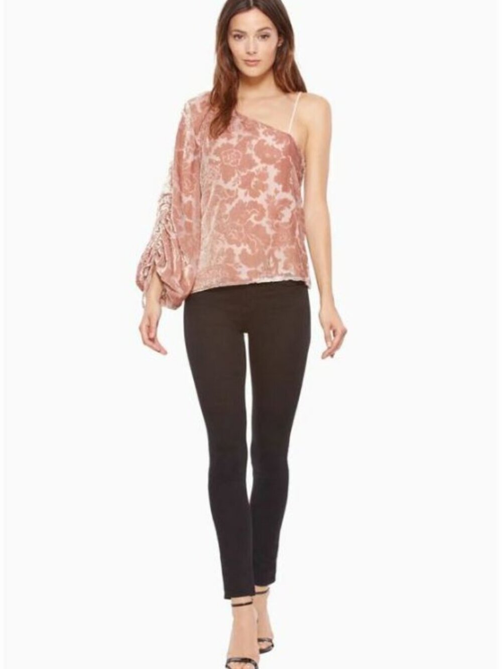 NEW Parker Women's XS Cleo Floral-Print Blouse Top In Apricot NWT $198